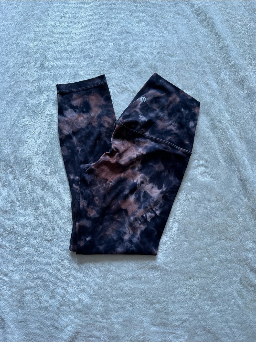 lululemon athletica Kids' Black & Brown Tie-Dye Leggings